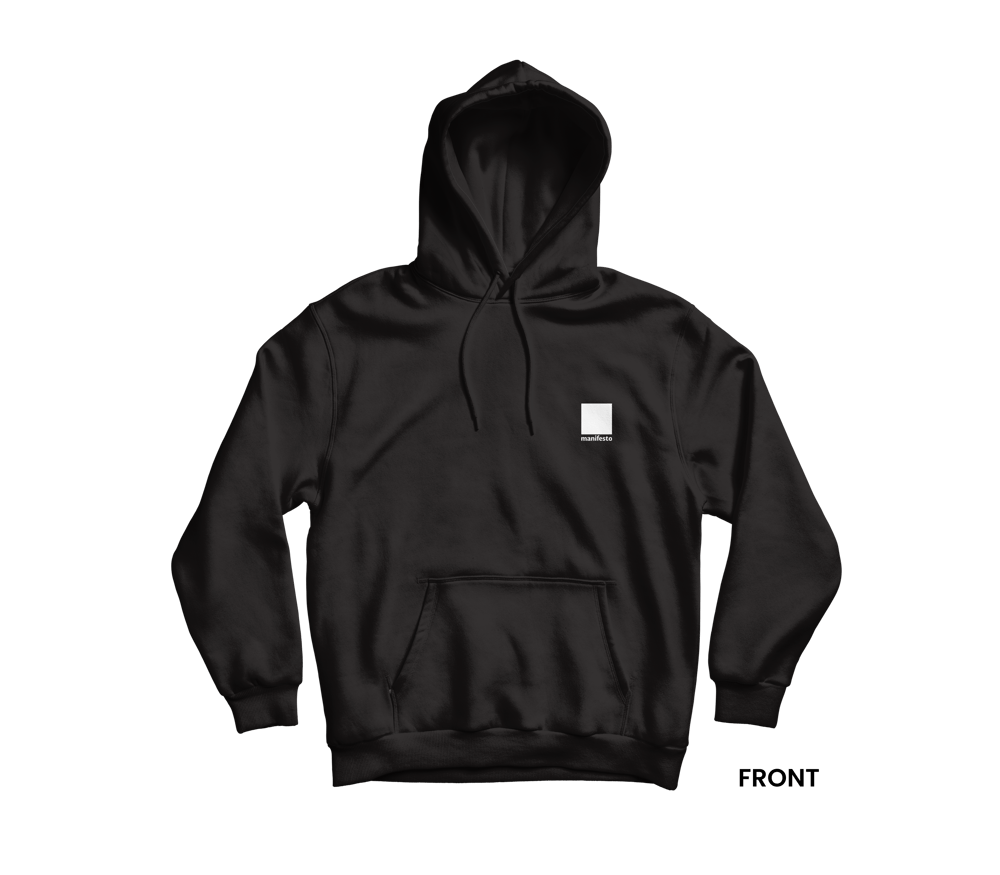 YOURS FOR THE REVOLUTION HOODIE, BLACK/WHITE