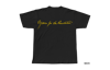 YOURS FOR THE REVOLUTION T-SHIRT, BLACK/YELLOW