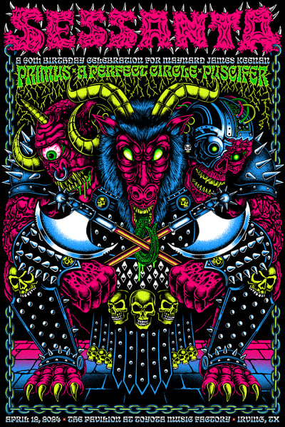 Image of Sessanta Poster (Primus, A Perfect Circle, Puscifer) - Irving, TX