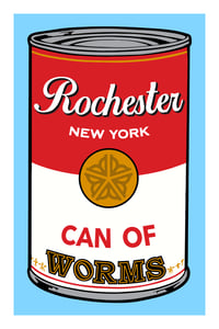 Image 1 of Rochester Can of Worms Postcard