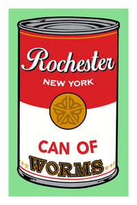 Image 2 of Rochester Can of Worms Postcard