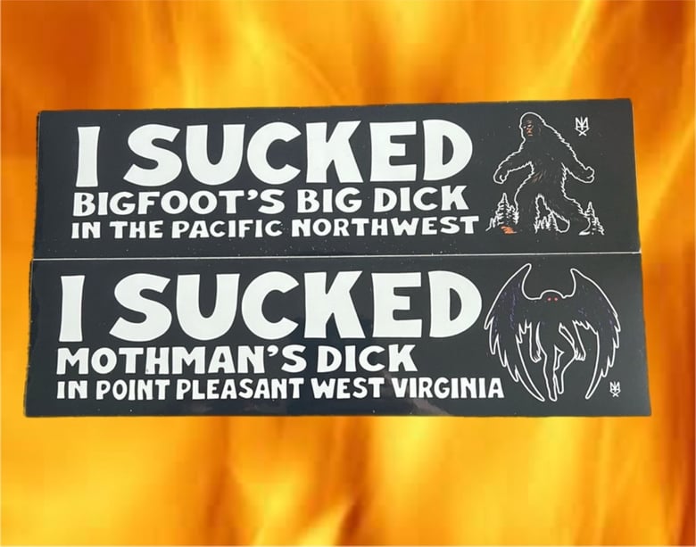 Image of sucking bumper stickers