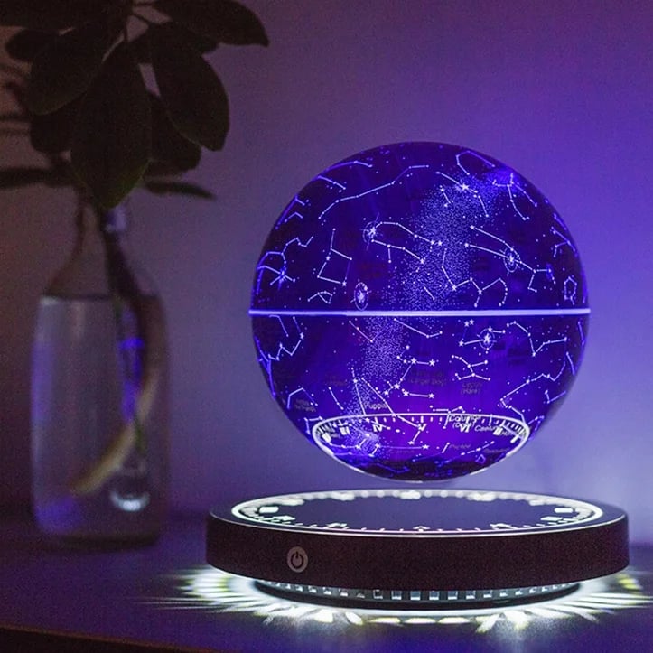 Levitating Lamp Magnetic Globe LED Earth Rotating Globe Novelty Galactic starry sky