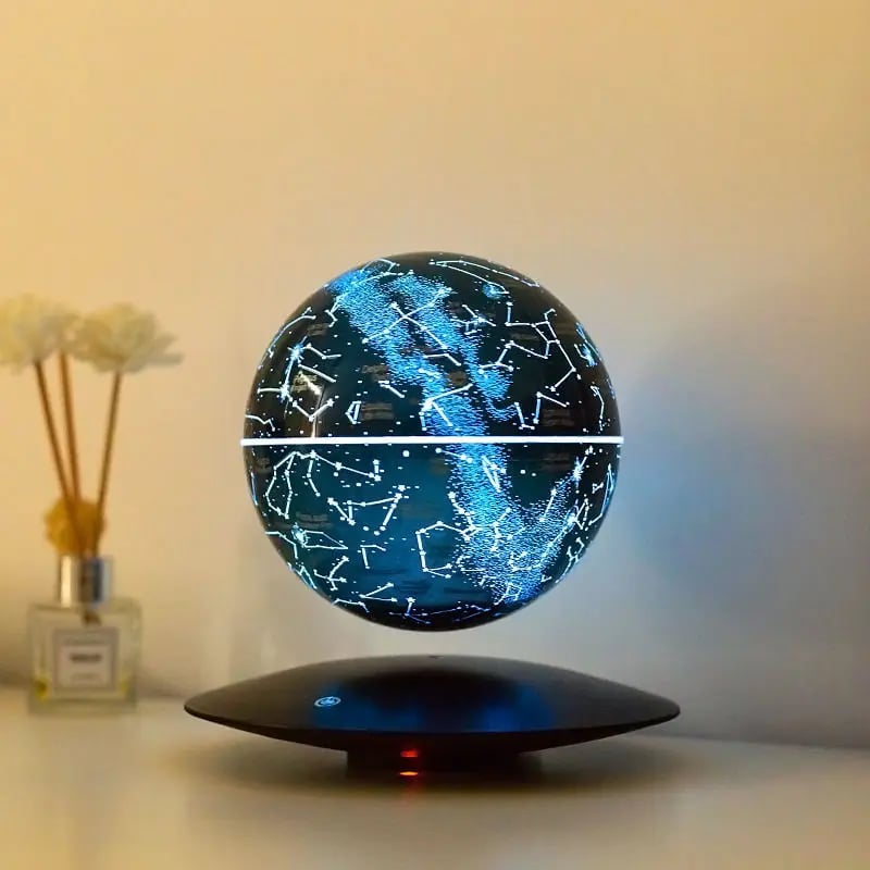 Levitating Lamp Magnetic Globe LED Earth Rotating Globe Novelty Galactic starry sky