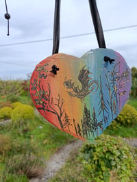 Image 5 of Rainbow dragon slate heart