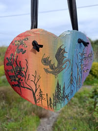 Image 7 of Rainbow dragon slate heart