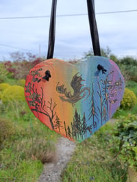 Image 8 of Rainbow dragon slate heart