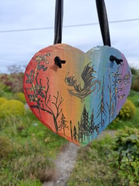 Image 9 of Rainbow dragon slate heart