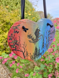 Image 10 of Rainbow dragon slate heart