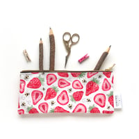 Image 1 of Strawberry pencil case