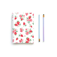 Image 1 of strawberry picking a5 notebook