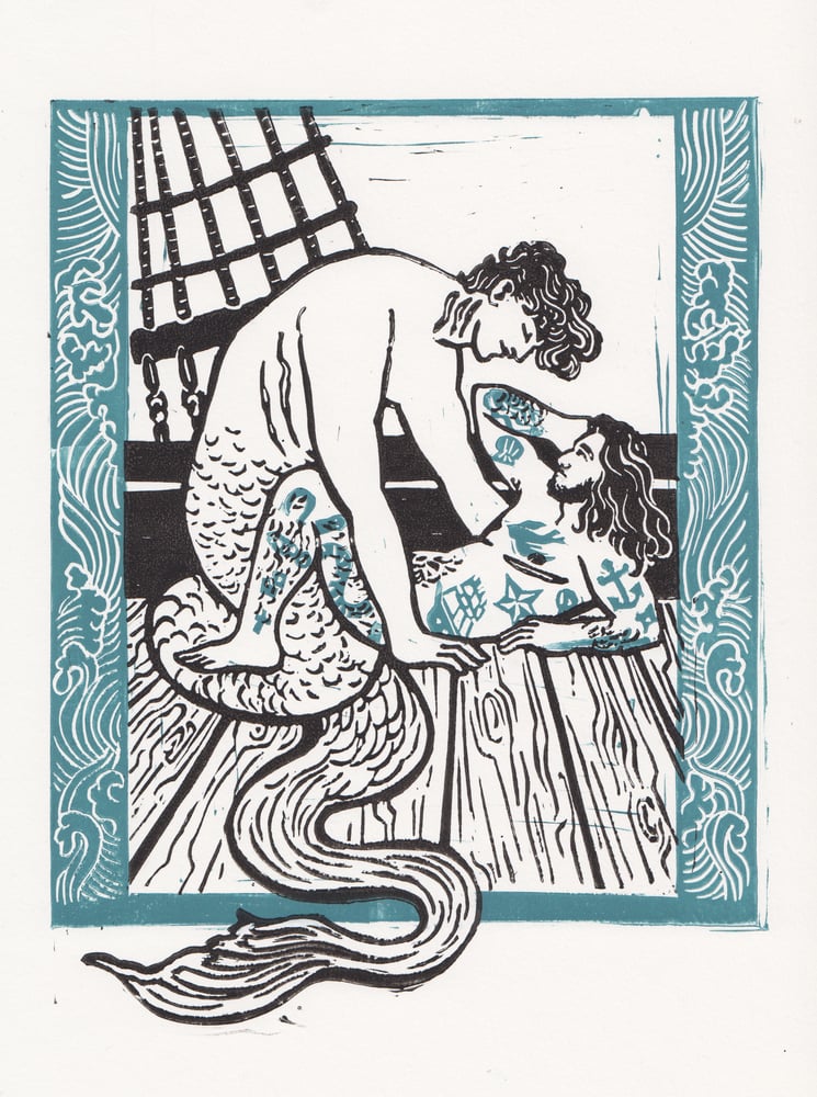 Image of The High Seas - Limited Lino Print