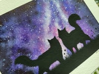 Image 5 of Two Cats and a Purple Sky