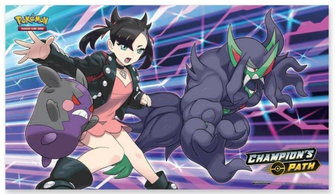 Image of Official Pokemon TCG Marnie Champions Path exclusive Playmat