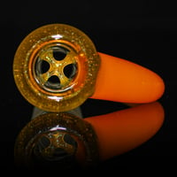 Image 5 of 2ND QUALITY TRANS SAUCE > ICEY WHITE SATIN & ORANGE OPAL 18MM SLIDE