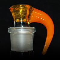 Image 1 of 2ND QUALITY TRANS SAUCE > ICEY WHITE SATIN & ORANGE OPAL 18MM SLIDE