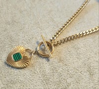 Image 4 of Malachite Heart Necklace