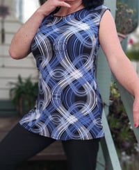 Blue squiggle KAT Tunic