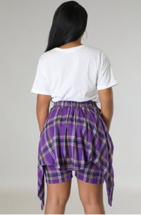 Image 4 of Purple And Gold Wrap Shorts