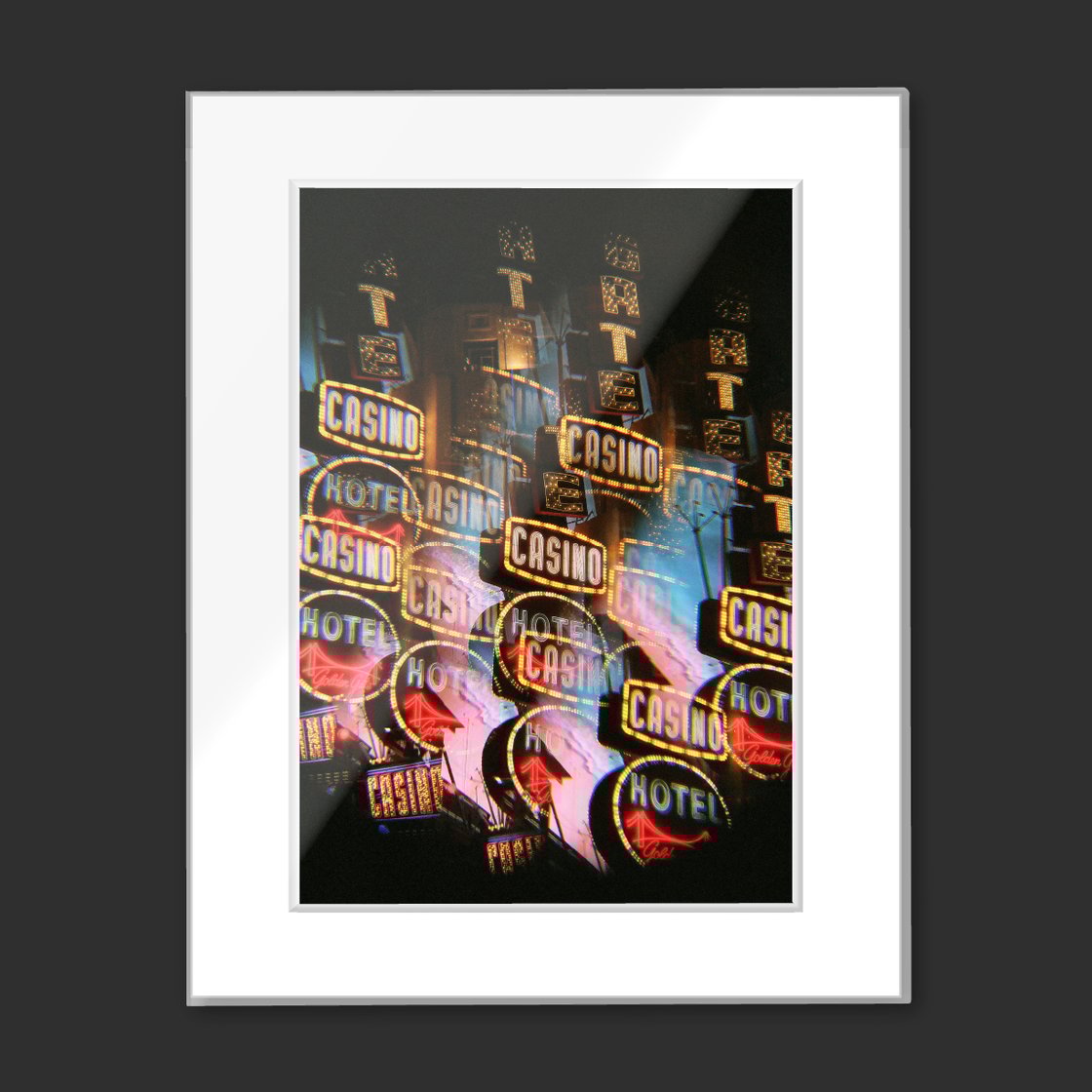 Image of Neon Casino Sign by Wilbert Gaspar Ready To Frame 11x14 Print