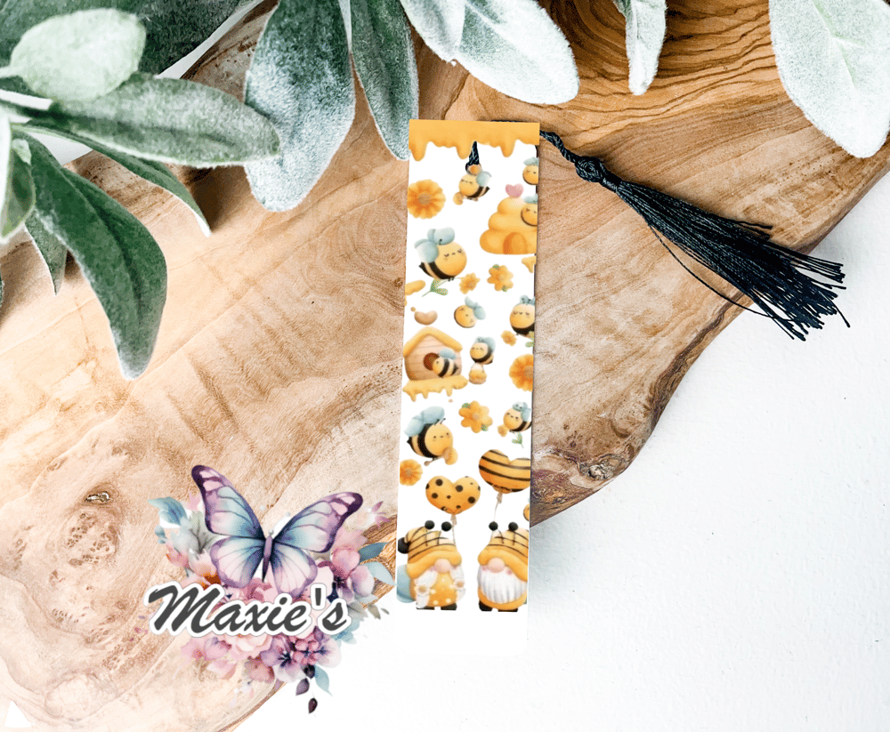 Image of Honey Bee Graphic Design UVDTF Pen Wrap/ Bookmark Decal 