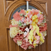 Image 3 of Peachy Spring Wreath