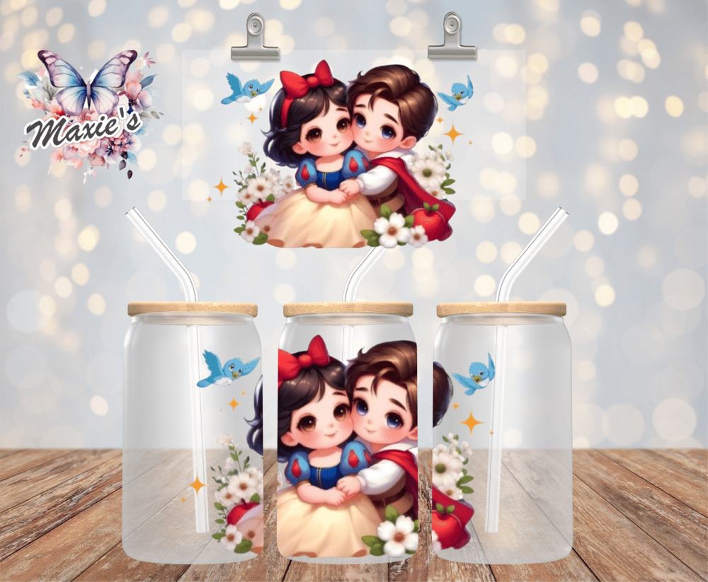 Image of Baby Snow White & Prince 16oz. UVDTF Cup Wrap 