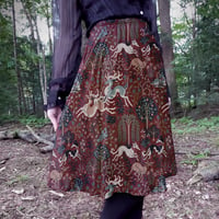 Image 1 of Stag Hunt Tapestry Midi Skirt PREORDER