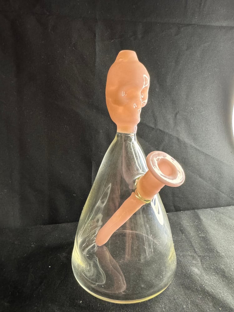 Image of Johnston Glass Pink Skull Beaker