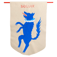 Bad Luck Wolf Pennant