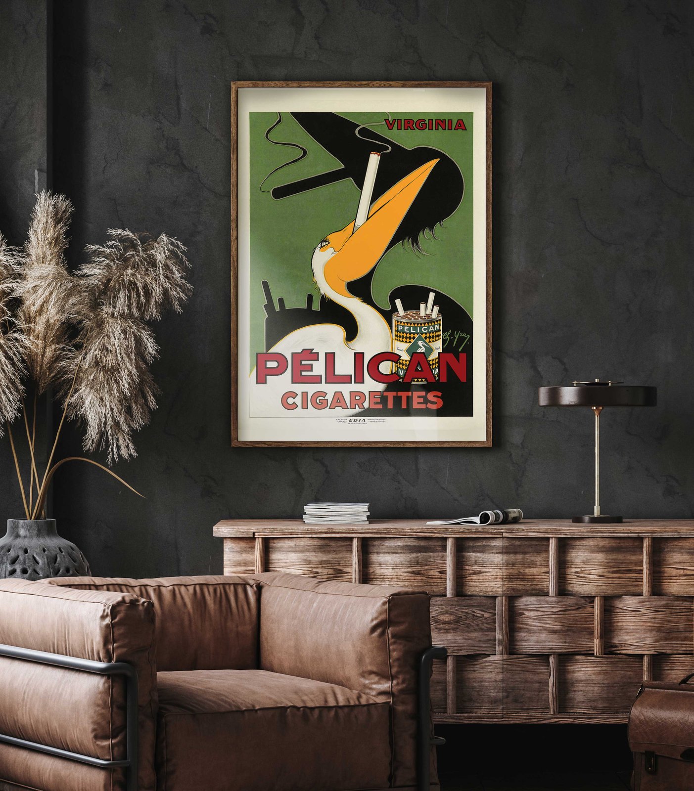 Pelican Cigarettes | Charles Yray | 1925 | Vintage Ads | Wall Art