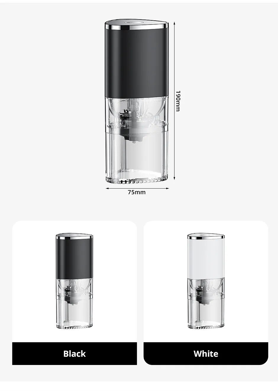 Portable Electric Coffee Grinder TYPE C USB Charge Ceramic Grinding Core Home Coffee Beans