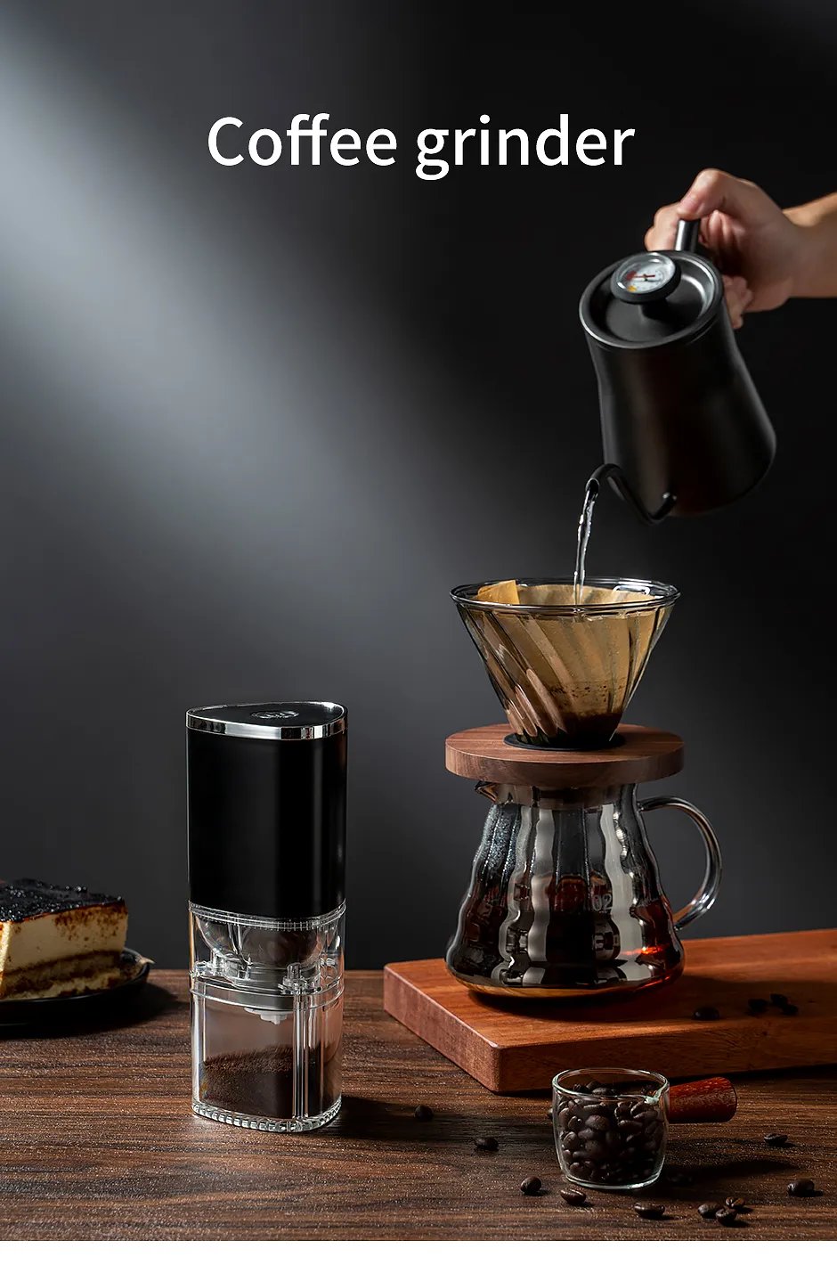 Portable Electric Coffee Grinder TYPE C USB Charge Ceramic Grinding Core Home Coffee Beans
