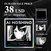 Image 4 of Ai Hoshino Pin (Manga black and white) In-hand sale 🖤