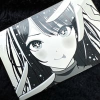 Image 2 of Ai Hoshino Pin (Manga black and white) In-hand sale 🖤