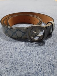 Image 4 of Gucci Belt Blue/Grey 2024