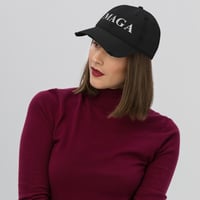 Image 8 of MAGA Make America Great Again - Distressed Dad Hat from PatriotsCo.com
