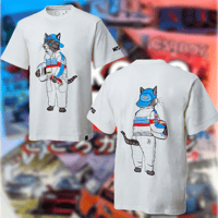 Image 1 of Rare Old Logo NISMO Nissan Racing Driver Cat T-Shirt - Large