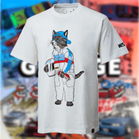 Image 5 of Rare Old Logo NISMO Nissan Racing Driver Cat T-Shirt - Large