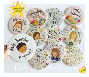 Image of Personalised Big Badge/Magnet