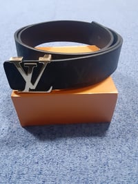 Image 2 of LV Belt Black Gold Buckle