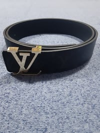 Image 4 of LV Belt Black Gold Buckle