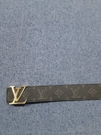 Image 8 of LV Belt Black Gold Buckle