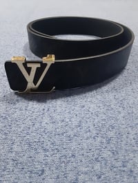 Image 6 of LV Belt Black Gold Buckle