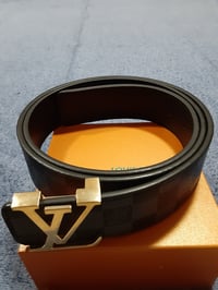 Image 2 of LV Belt Black Checkered