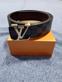 Image 1 of LV Belt Black Checkered