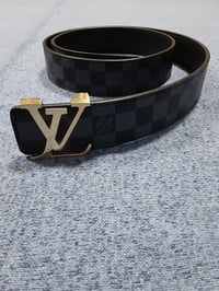 Image 5 of LV Belt Black Checkered