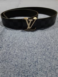 Image 6 of LV Belt Black Checkered