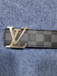 Image 7 of LV Belt Black Checkered