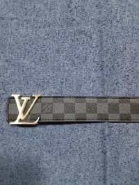 Image 8 of LV Belt Black Checkered